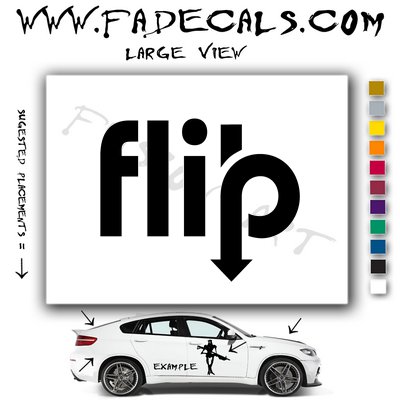 Flip Skateboarding Brand Logo Decal Sticker