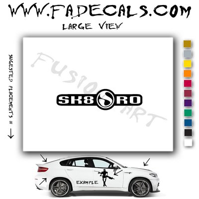 SK8SHO Skateboarding Brand Logo Decal Sticker