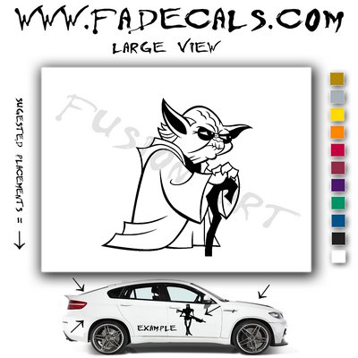Yoda Cartoon 1 Movie Logo Decal Sticker