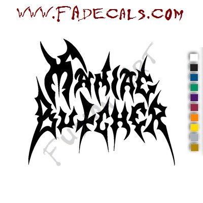 Maniac Butcher Band Music Artist Logo Decal Sticker
