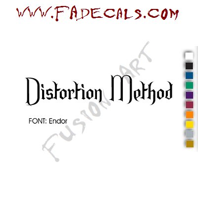 Distortion Method Band Music Artist Logo Decal Sticker