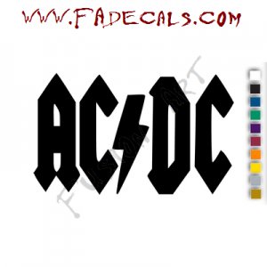 ACDC AC DC Band Music Artist Logo Decal Sticker