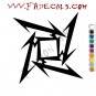 Metallica Ninja Star 2 Band Music Artist Logo Decal Sticker