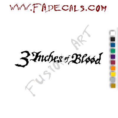 3 Inches of Blood Band Music Artist Logo Decal Sticker