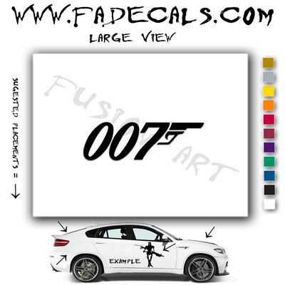 007 James Bond Movie Logo Decal Sticker