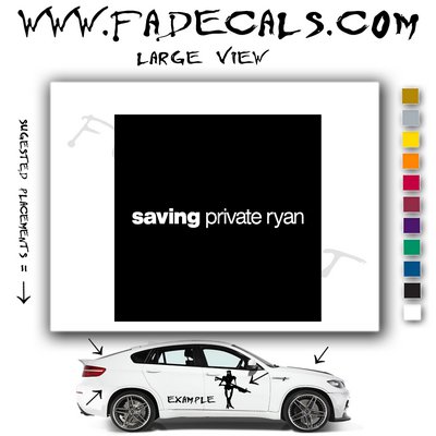 Saving Private Ryan Movie Logo Decal Sticker