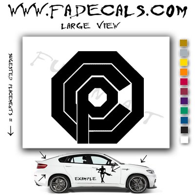 Robo Cop Movie Logo Decal Sticker