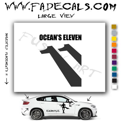 Oceans Eleven Movie Logo Decal Sticker
