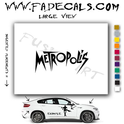 Metropolis Movie Logo Decal Sticker