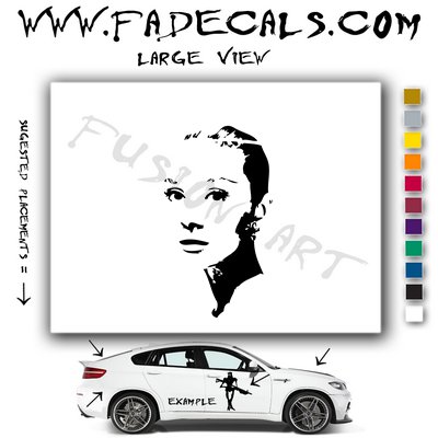 Audrey Hepburn Movie Logo Decal Sticker