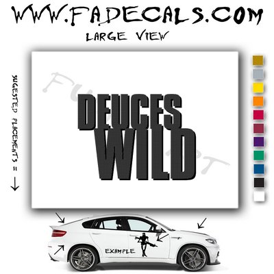 Deuces Wild Movie Logo Decal Sticker
