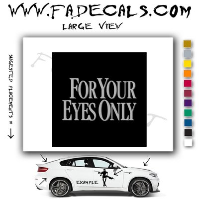 For Your Eyes Only Movie Logo Decal Sticker
