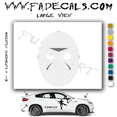 Jason Voorhees Friday the 13th Movie Logo Decal Sticker