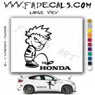 Calvin Pee on Honda Cartoon Style#2 Decal Sticker