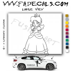 Princess Toadstool Video Game Logo (Decal Sticker)