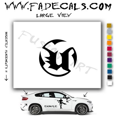 Unreal Video Game Logo Decal Sticker