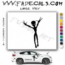 Alien ET Extra-Terrestrial S.E.T.I. Area 51 Silhouettes #2 (Decal - Sticker)
