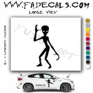 Alien ET Extra-Terrestrial S.E.T.I. Area 51 Silhouettes #10 (Decal - Sticker)