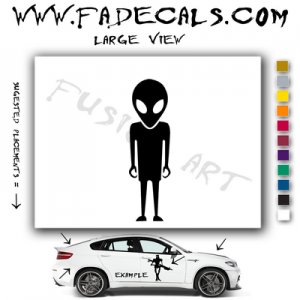 Alien ET Extra-Terrestrial S.E.T.I. Area 51 Silhouettes #30 (Decal - Sticker)