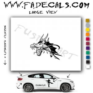 Oriental Dragon Style 5 Vinyl  Logo Decal Sticker