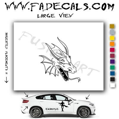 Oriental Dragon Style 7 Vinyl Logo Decal Sticker