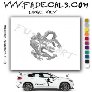 Oriental Dragon Style 9 Vinyl  Logo Decal Sticker
