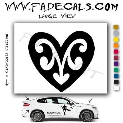 Valentines Day Heart 3 Vinyl Logo Decal Sticker