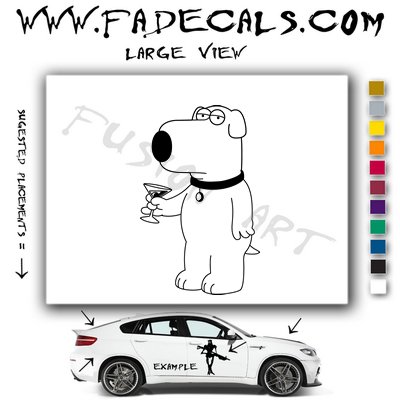 Brian Family Guy Vinyl Decal & Sticker