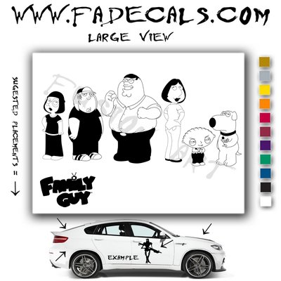 Family Guy Vinyl Decal & Sticker SMALL 10"