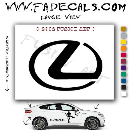 Lexus Aftermarket Logo Die Cut Vinyl Decal Sticker