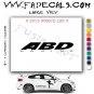 ABD Racing Aftermarket Logo Die Cut Vinyl Decal Sticker