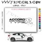 Accord Type R Aftermarket Logo Die Cut Vinyl Decal Sticker