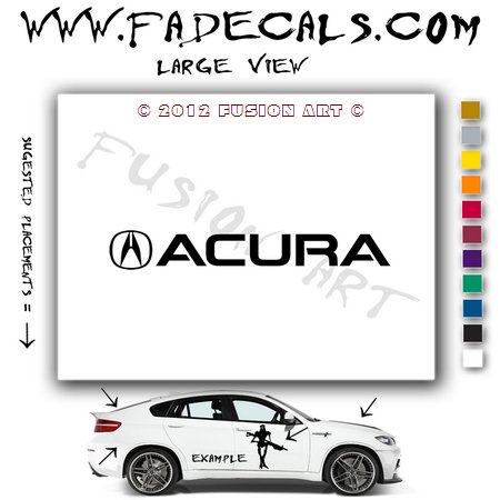 Acura Symbol Aftermarket Logo Die Cut Vinyl Decal Sticker