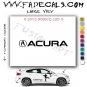 Acura Symbol Aftermarket Logo Die Cut Vinyl Decal Sticker