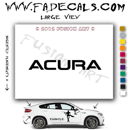 Acura Aftermarket Logo Die Cut Vinyl Decal Sticker