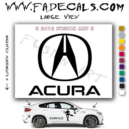 Acura 2 Aftermarket Logo Die Cut Vinyl Decal Sticker