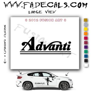 Advanti  Aftermarket Logo Die Cut Vinyl Decal Sticker