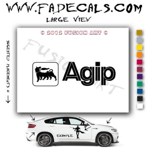 Agip Aftermarket Logo Die Cut Vinyl Decal Sticker