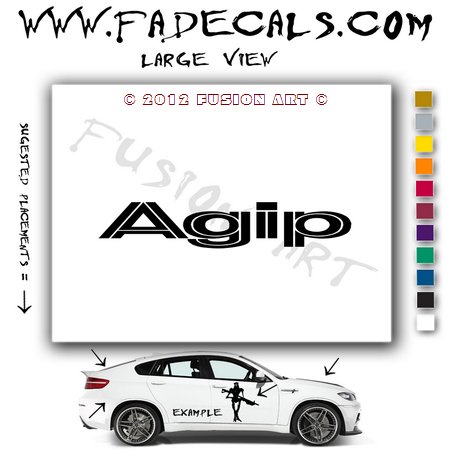 Agip 2 Aftermarket Logo Die Cut Vinyl Decal Sticker