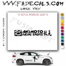Akimoto Racing Aftermarket Logo Die Cut Vinyl Decal Sticker