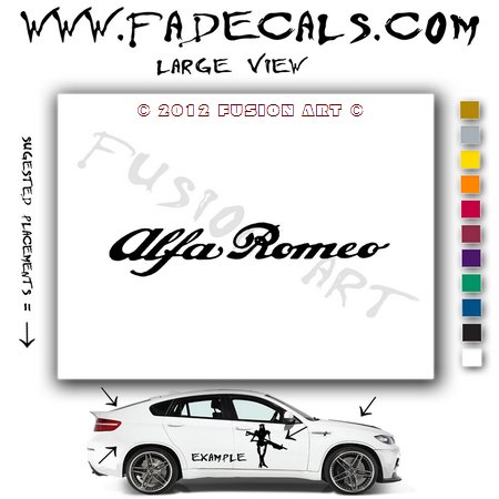 Alfa Romeo Aftermarket Logo Die Cut Vinyl Decal Sticker