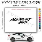 All Sport 4wd Aftermarket Logo Die Cut Vinyl Decal Sticker