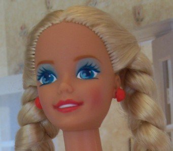 BRAIDED PIG TAILS pigtails Blonde BARBIE nude ooak doll