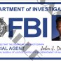 X-files Special Agent John Doggett ID Card (Template # X4L123)