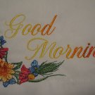 Good Morning/Night Machine Embroidered Pillowcases