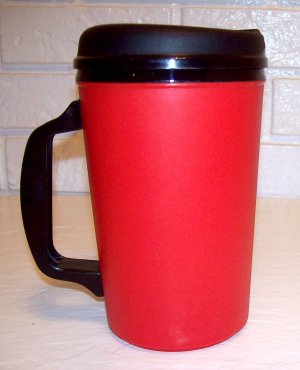 Aladdin 32 Oz Vintage Red Insulated Travel Coffee Mug Cup Tumbler