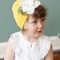 PINK/WHITE COTTON KUFI BEANIE BABY GIRLS HAIR BOW OR BOYS CAP HAT FITS 0-3 YEARS