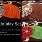 6 Lot HOLIDAY SET BABY INFANT TODDLER KUFI HAT GERBER DAISY FLOWER GIRL HAIR BOW