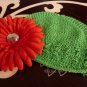 6 Lot HOLIDAY SET BABY INFANT TODDLER KUFI HAT GERBER DAISY FLOWER GIRL HAIR BOW