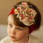Purple/White Lace COTTON HEADBAND BABY GIRL HAIR BOW GERBER FLOWER ELASTIC DAISY